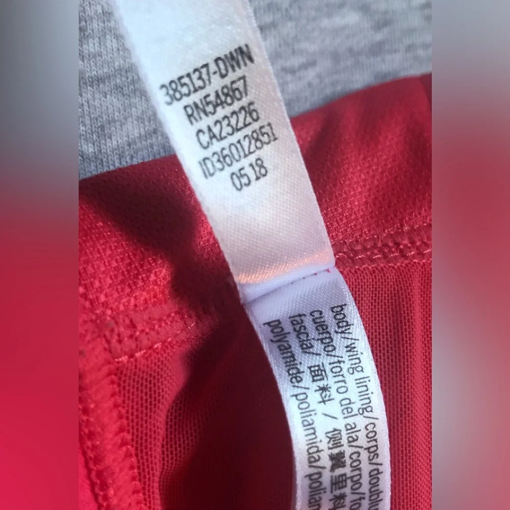 Victorias Secret Sports Bra Red Pink Victoria Sport Lightweight Wireless 34C